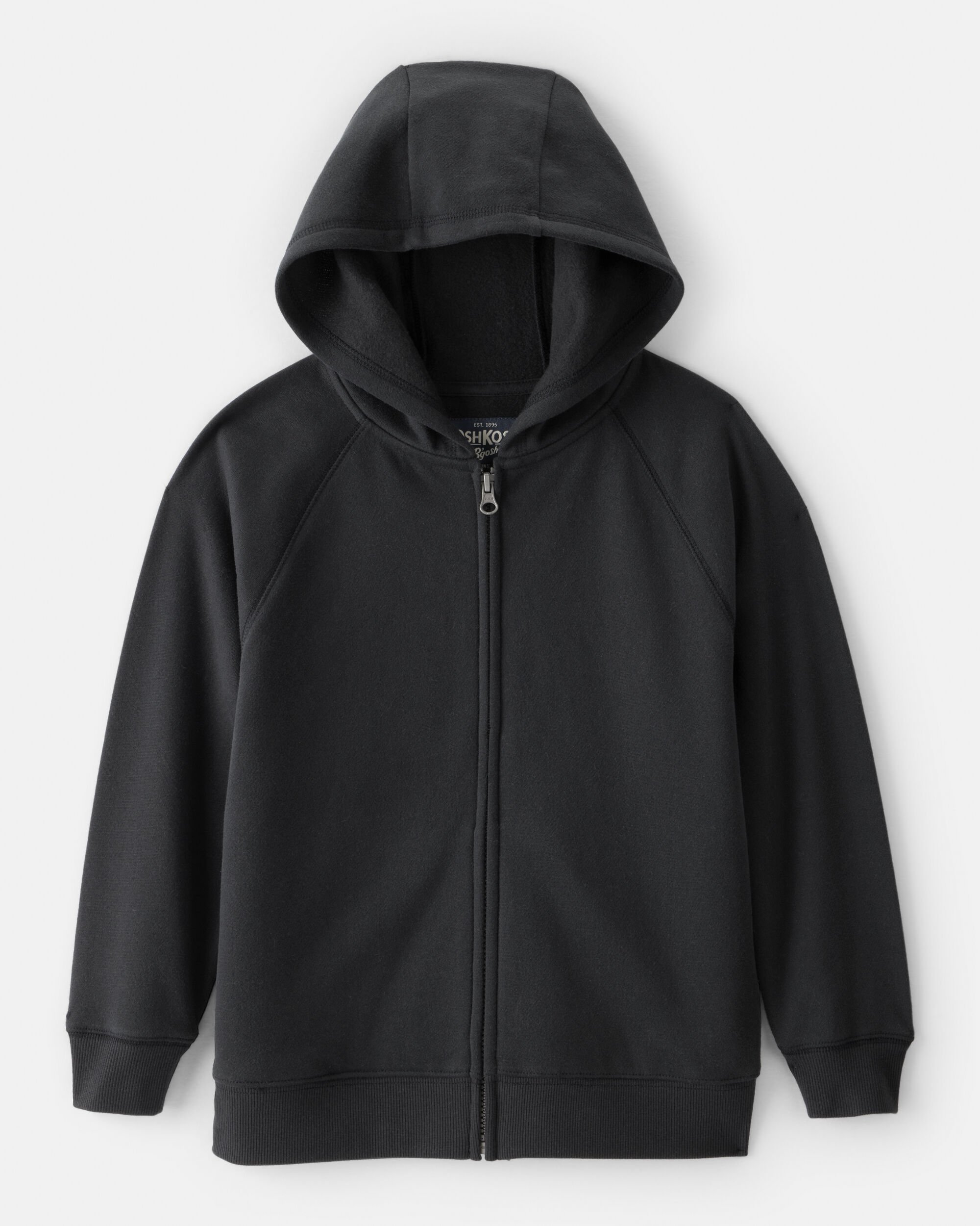 Boys Zip-Up Hoodie - Black