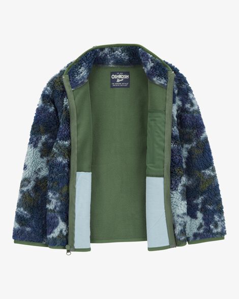  Product image 2 of Kid Tie Dye Fleece Knit Jacket - Navy