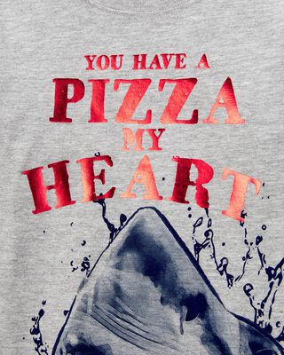 Product image 2 of Kid Shark Cotton Blend Long-Sleeve Tee - Gray