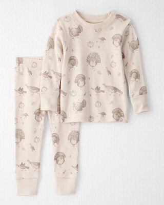 Baby Organic Cotton Sleep & Play Pajamas in Turkey Gobbler Print