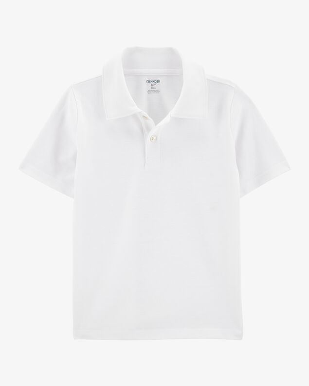 Product image 2 of Kid 2-Pack Pique Uniform Polo Shirts - White