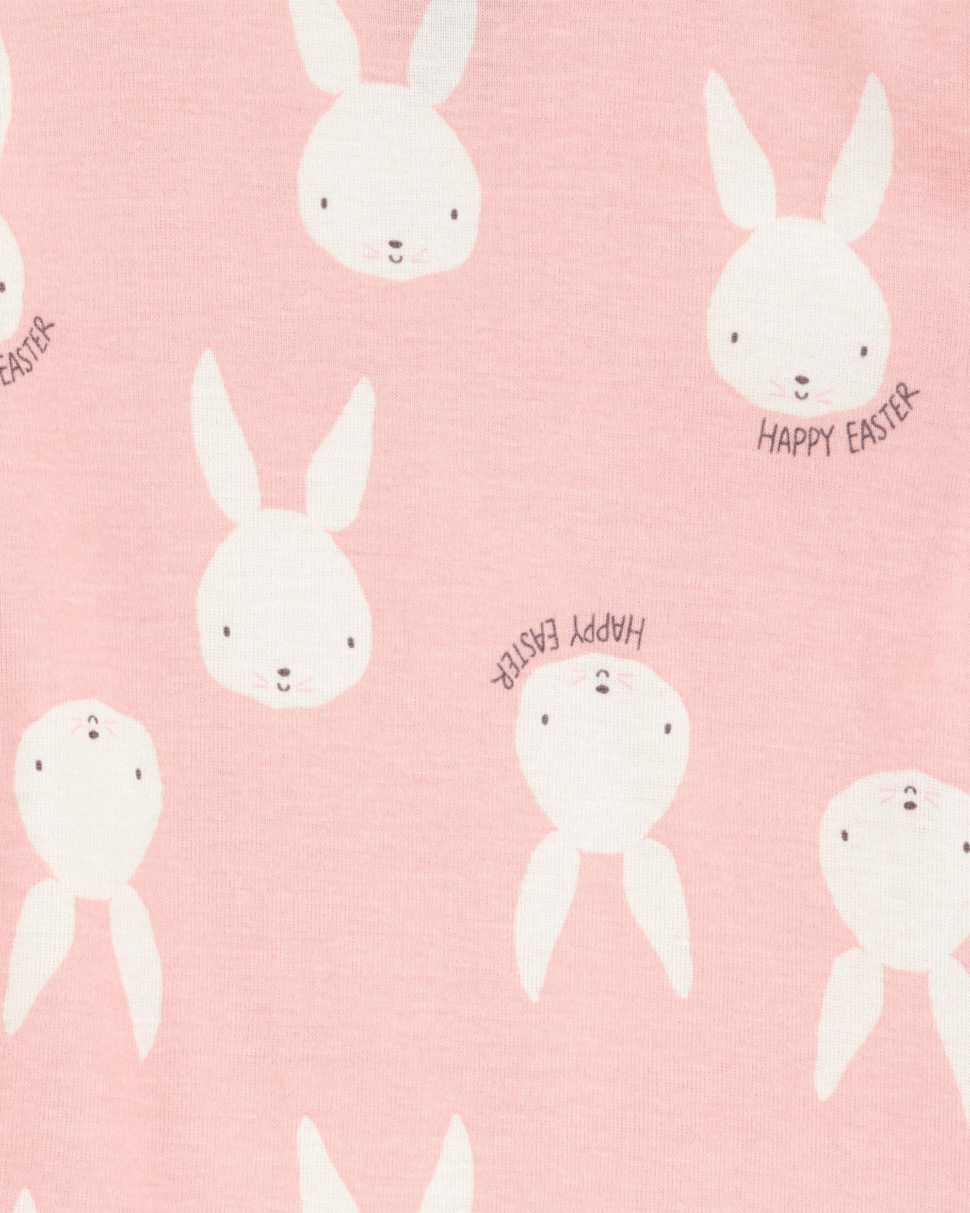 Baby 2-Piece Bunny 100% Snug Fit Cotton Pajamas - Pink