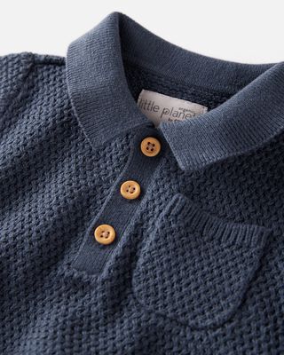 Product image 2 of Baby Organic Cotton Sweater Knit Polo