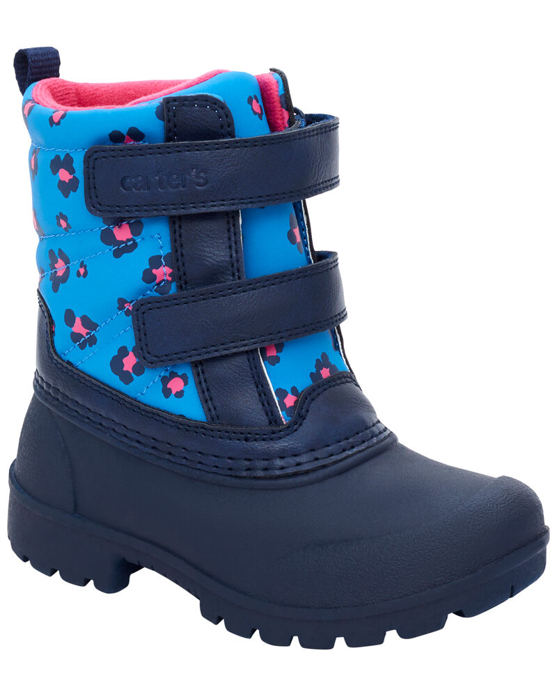 eenheid Imitatie verzekering Blue Toddler Leopard Snow Boots | carters.com