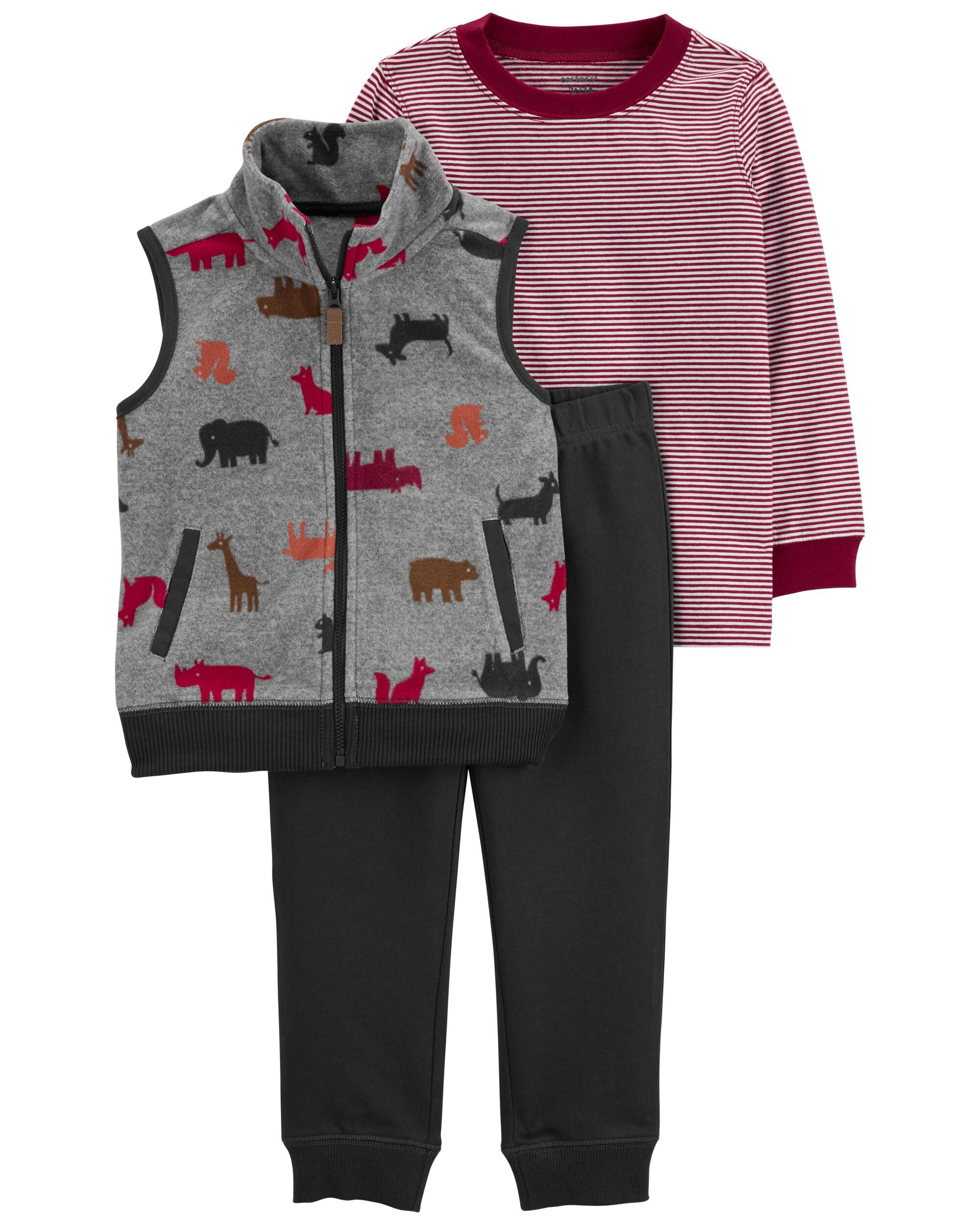3-Piece Animal Vest Set