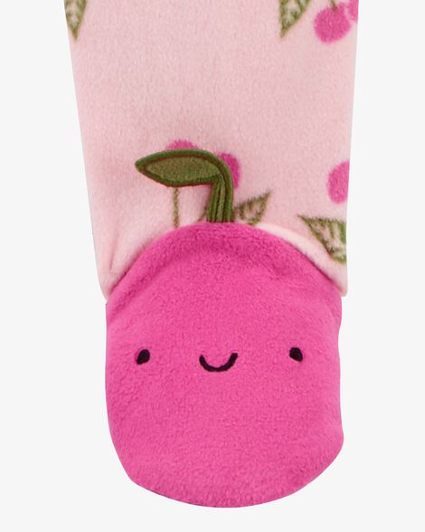 Product image 2 of Toddler 1-Piece Cherry Fleece Footie Pajamas