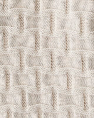 Product image 2 of Kid Cropped Sweater Knit Stitched Cardigan - Ivory