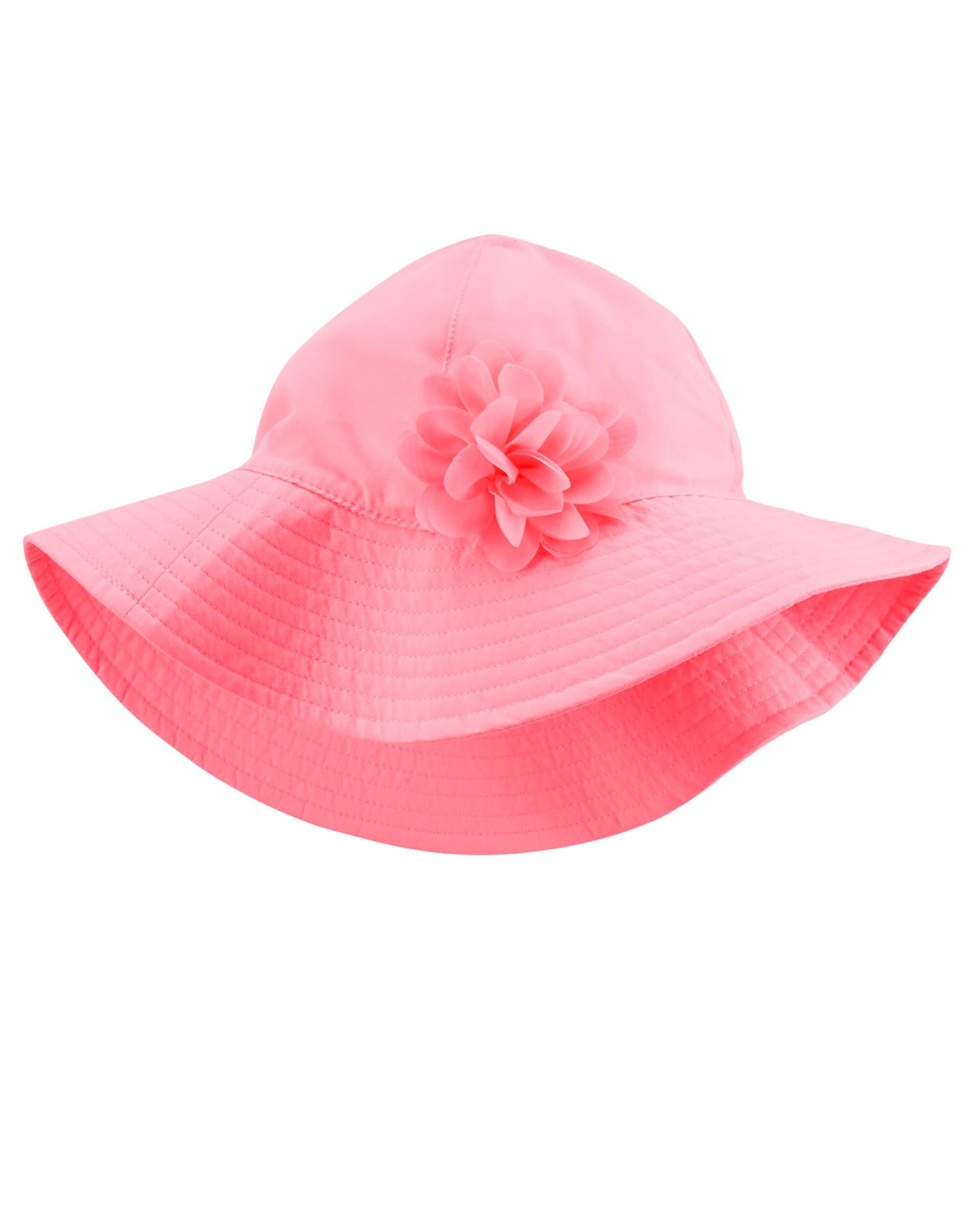 pink baby sun hat