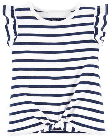Toddler Striped Tie-Front Tee