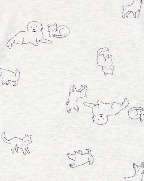 5-Pack Dog Short-Sleeve Cotton Bodysuits