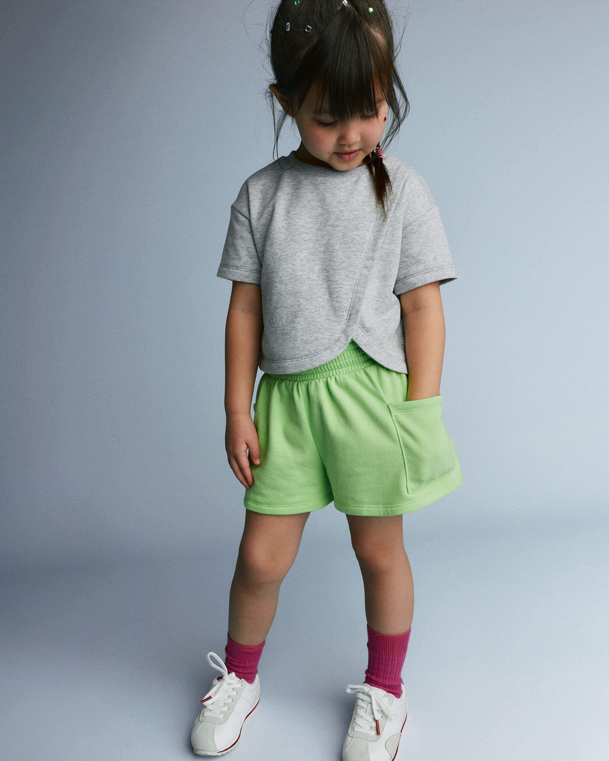 Otter Avenue Toddler Girl Swing Shorts with Pockets 12M Lime Green 16$