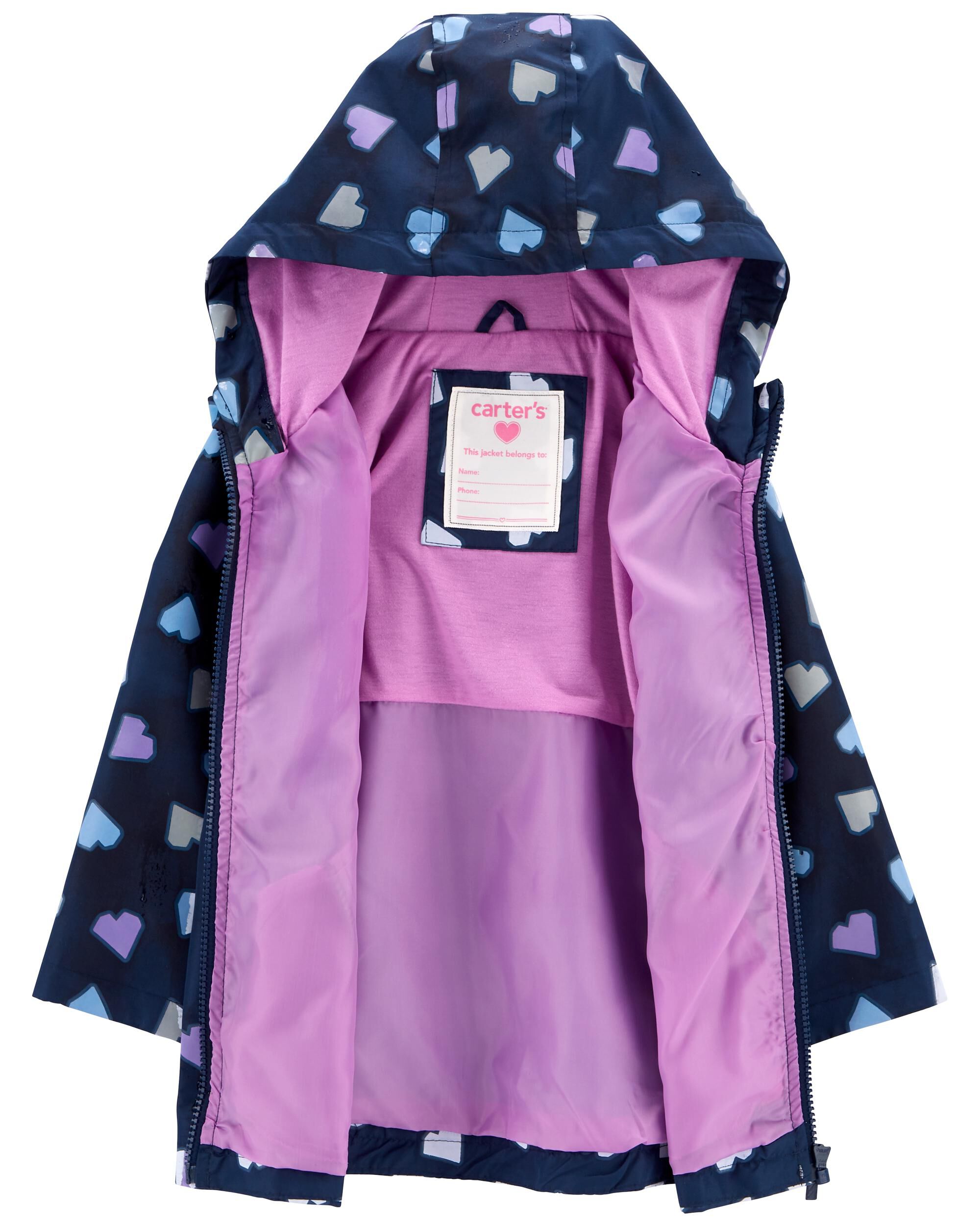 Toddler Heart Color-Changing Rain Jacket - Carter's | Carter's