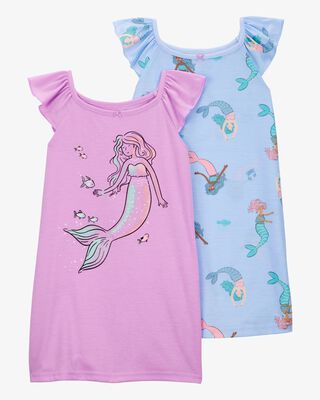 Product image 1 of Kid 2-Pack Mermaid Nightgowns
