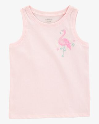 Product image 1 of Toddler Flamingo Vintage Muscle Tank