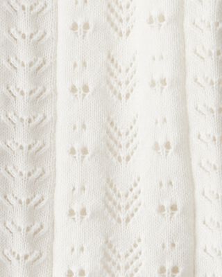 Product image 2 of Baby Pointelle Button-Down Collared Cardigan - Ivory