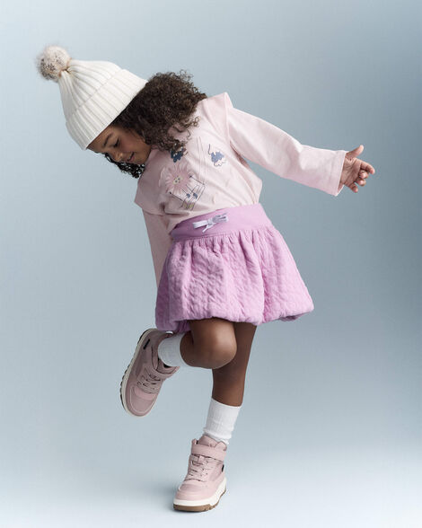 Toddler Girl Bubble Skirt - Lilac