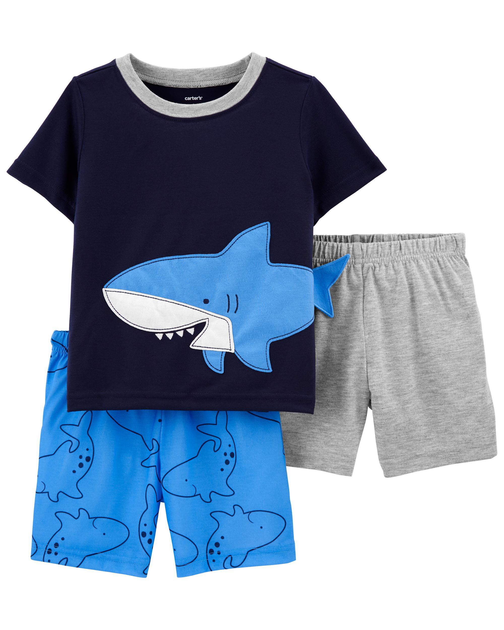 *CLEARANCE* 3-Piece Shark Loose Fit PJs