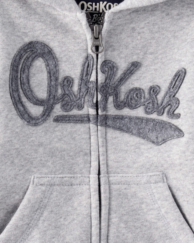 Product image 2 of Baby Boy DayDream Fleece Hooded Zip-Up Jacket - Grey