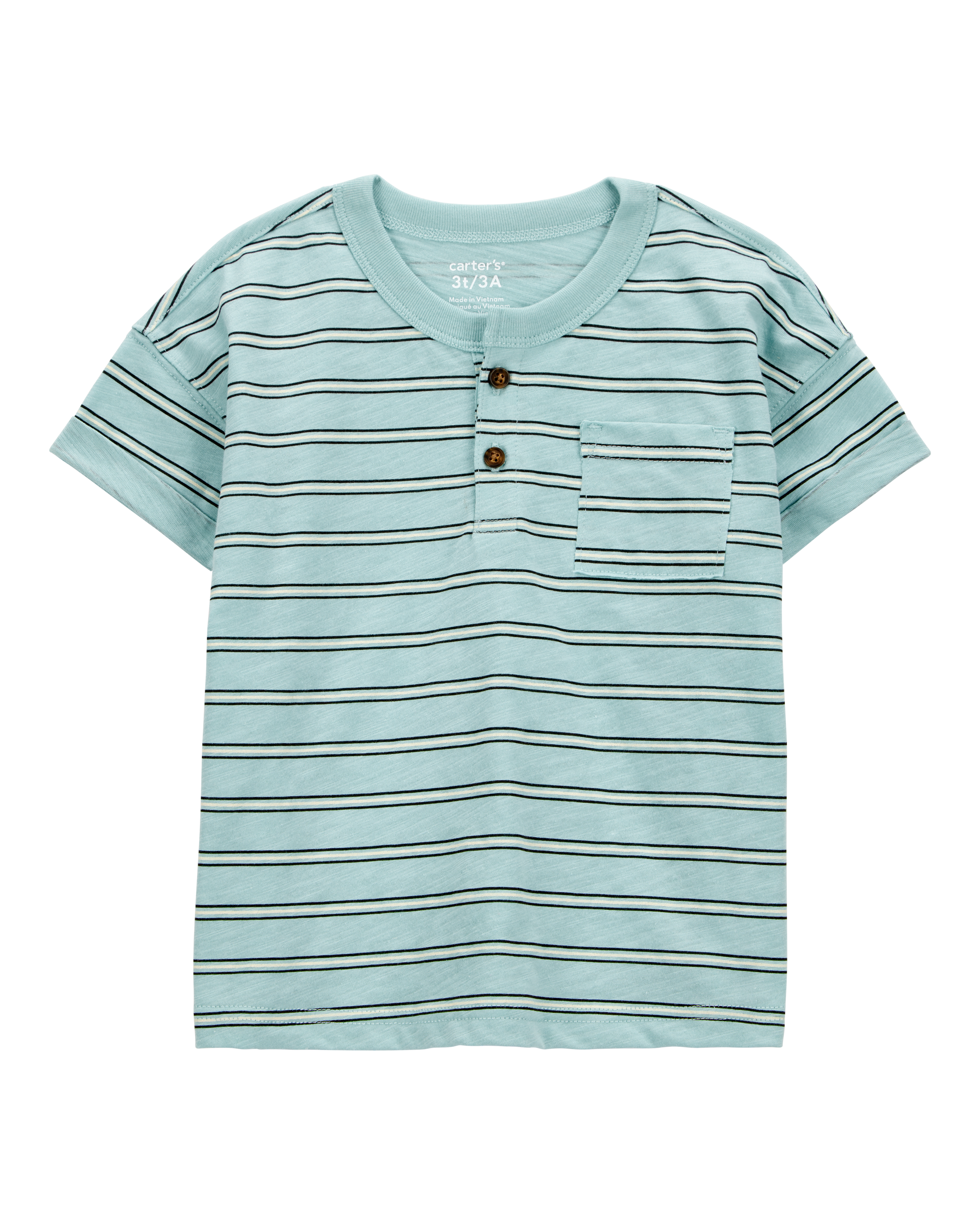 Toddler Striped Slub Jersey Henley