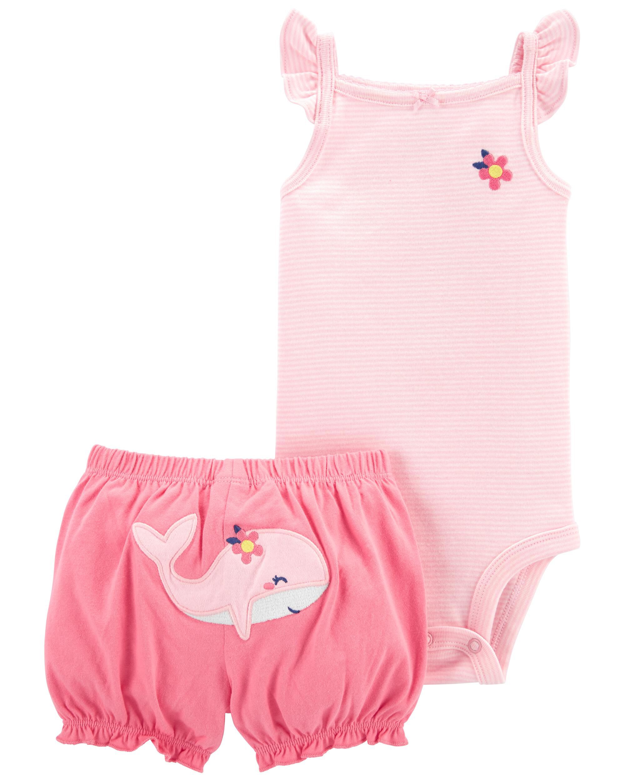 *CLEARANCE* 2-Piece Flutter Bodysuit & Short Set