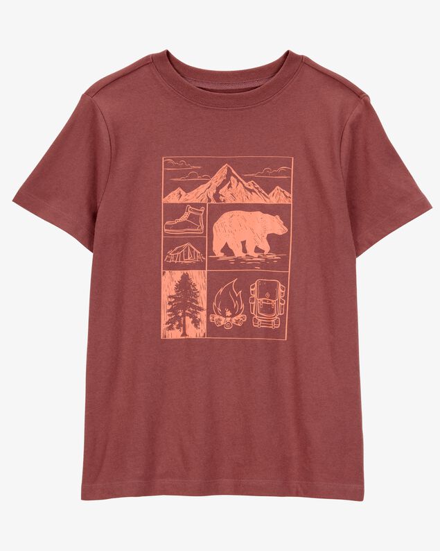 Product image 1 of Boys Scenic Mountain Short-Sleeve Graphic Tee - Brown