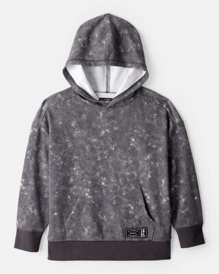 Product image 1 of Boys French Terry Acid Wash Hoodie - Grey