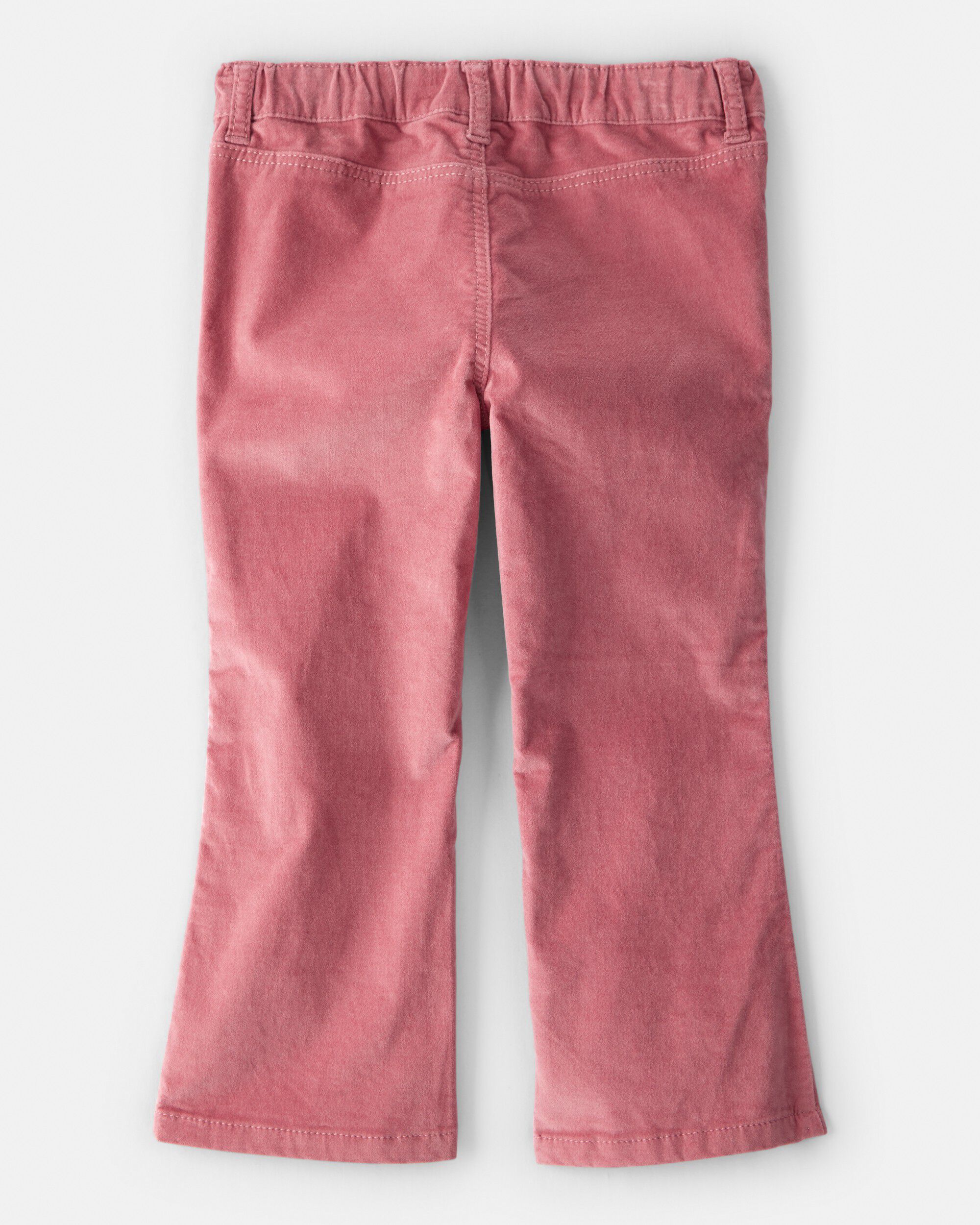 Toddler Girl Velvet Flare Pants - Pink