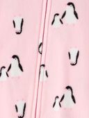 Pink - Baby 1-Piece Penguin Fleece Footie Pajamas, Selected