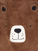 Brown/Grey - Toddler 2-Piece Fuzzy Velboa Bear Pajamas, Selected