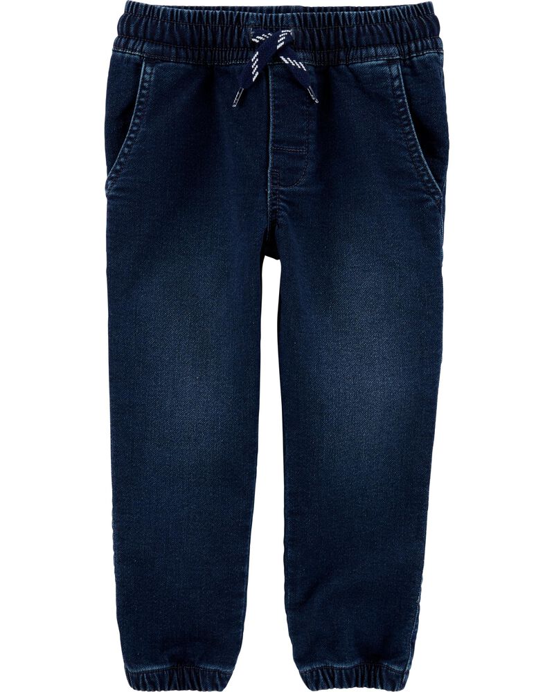 pull on denim joggers