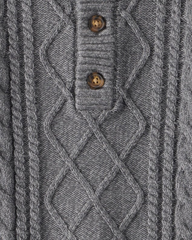 Product image 2 of Toddler Boy Cable-Knit Long-Sleeve Sweater - Grey