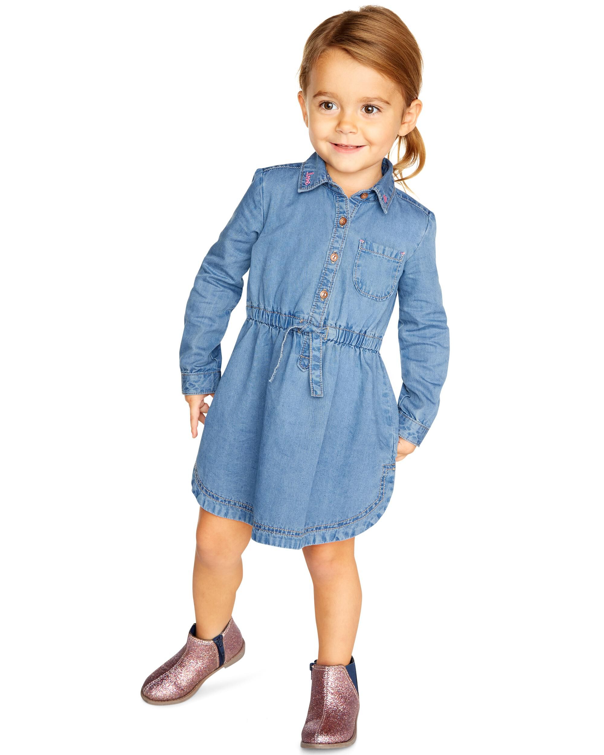 Embroidered Jean Dress | carters.com