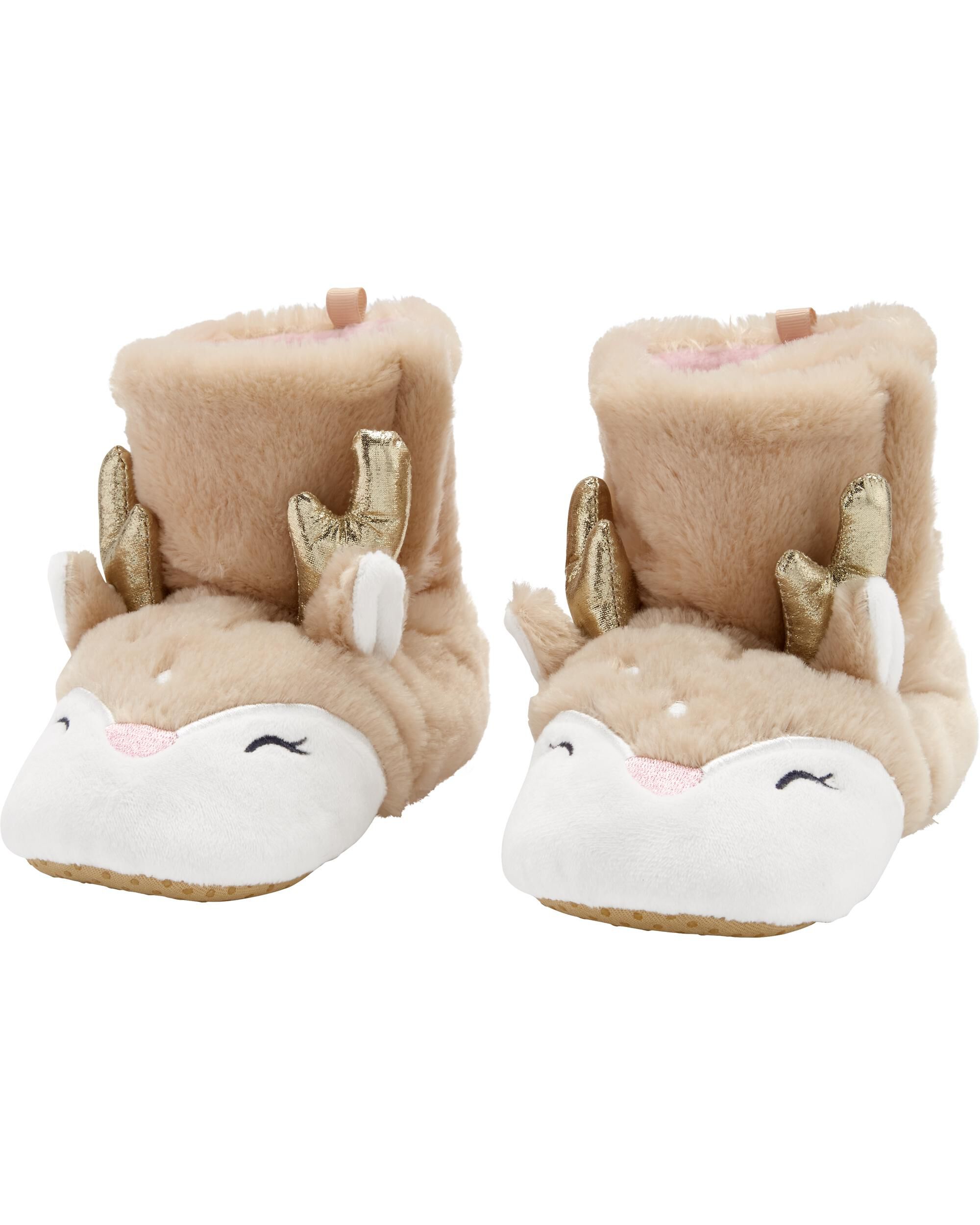 Carter/'s Infant Boy Light Brown Faux Fur Shoes Size Newborn NWT