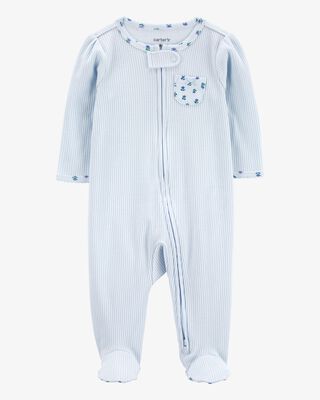 Product image 1 of Baby Floral 2-Way Zip Thermal Sleep & Play Pajamas