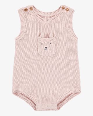 Product image 1 of Baby Solid Cotton Romper - Pink