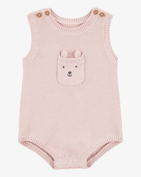  Product image 1 of Baby Solid Cotton Romper - Pink