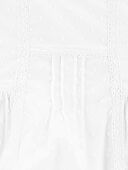 White - Baby Girl Textured Babydoll Dress - White, Selected