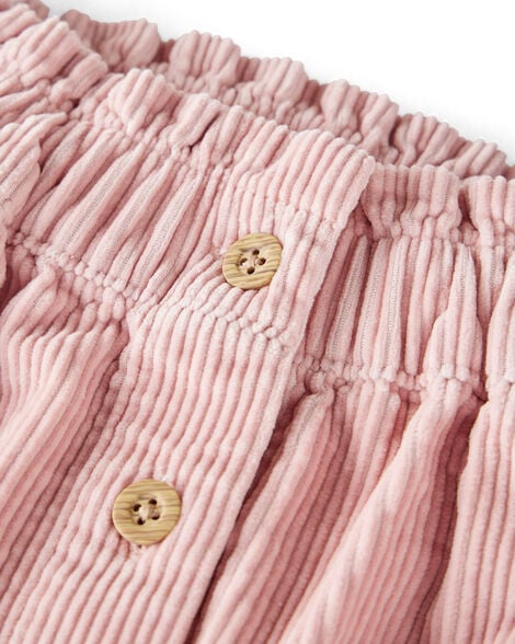 Toddler Girl Organic Cotton Corduroy Skirt
