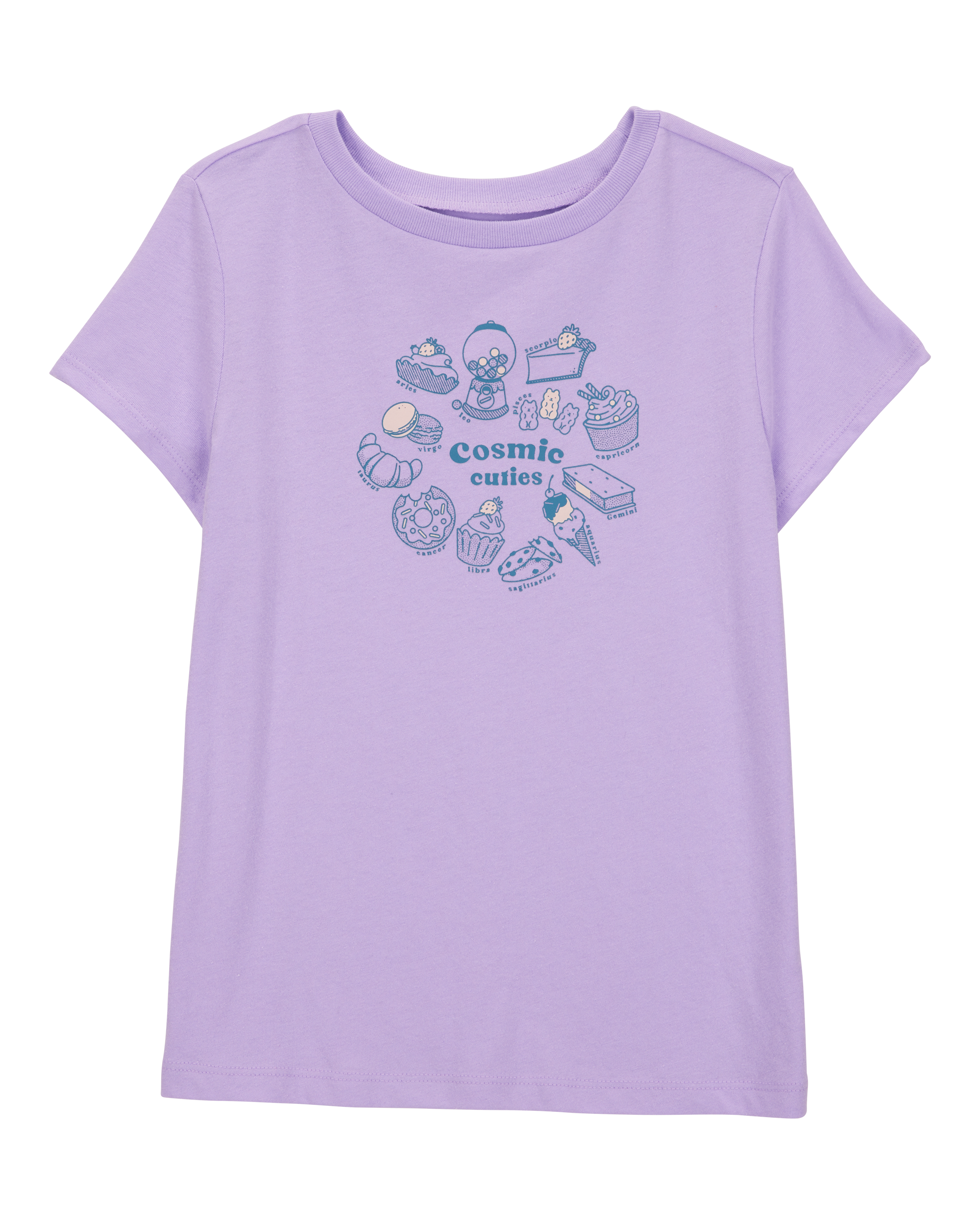Girls Cosmic Cuties Short-Sleeve Graphic Tee - Purple