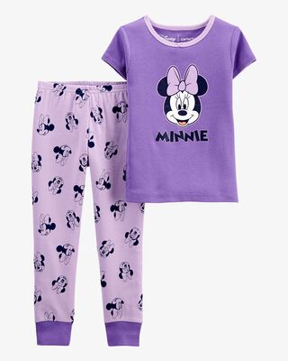Product image 1 of Baby 2-Piece Minnie Mouse 100% Snug Fit Cotton Pajamas