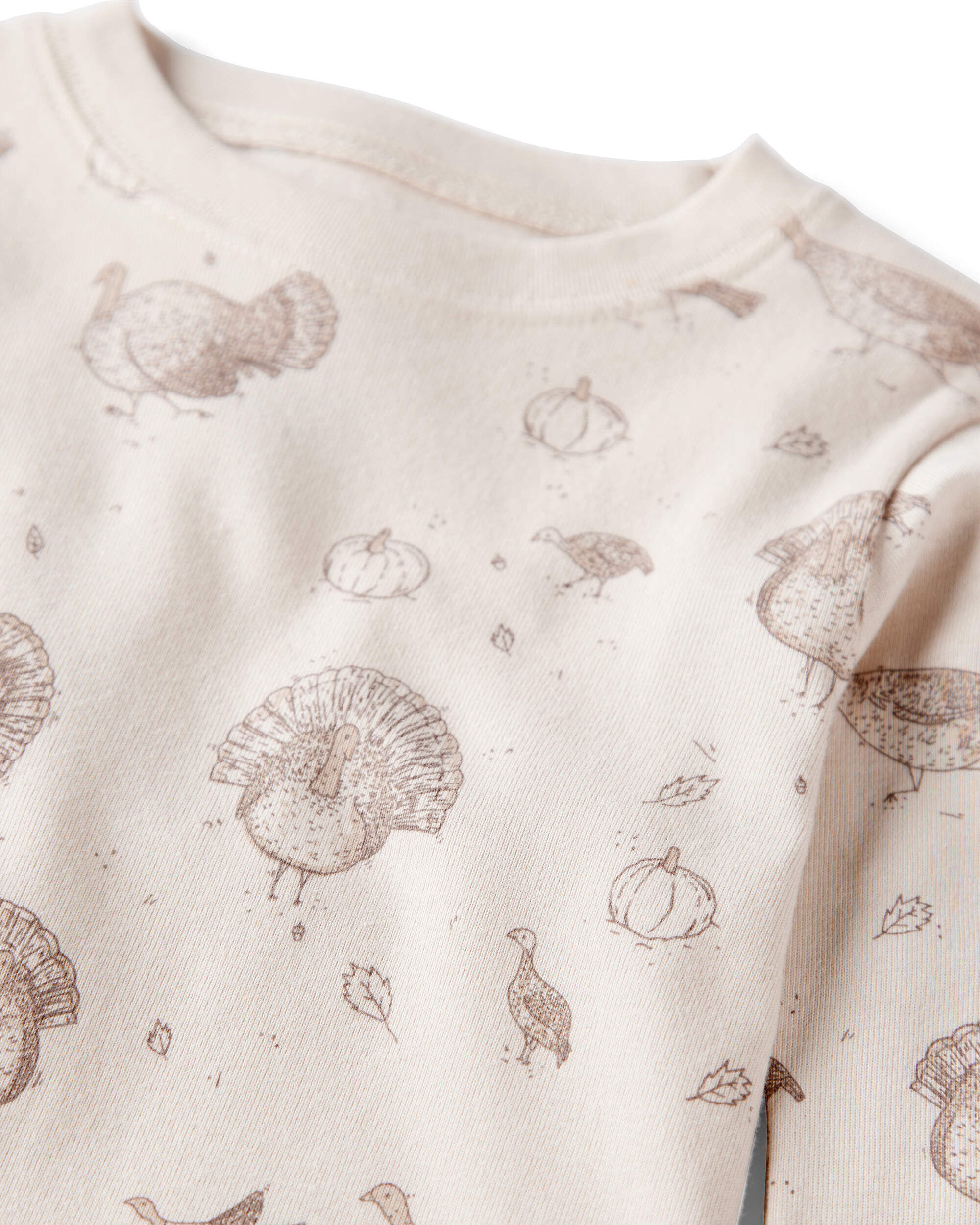 Toddler Organic Cotton Pajamas Turkey Trot Print