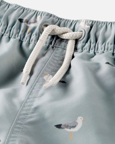  Product image 4 of Toddler Recycled Seagull-Print Swim Trunks