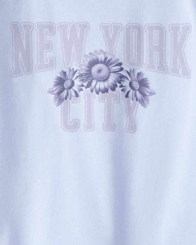 Product image 2 of Girls New York Short-Sleeve Graphic Tee - Blue