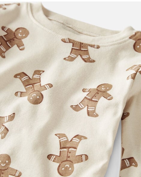 Product image 3 of Toddler Organic Cotton Pajamas Set in Gingerbread Cookie