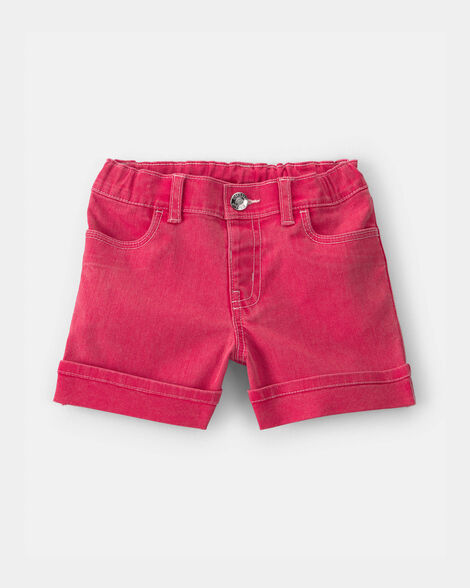 Toddler Girl Stretch Twill Shorts - Red