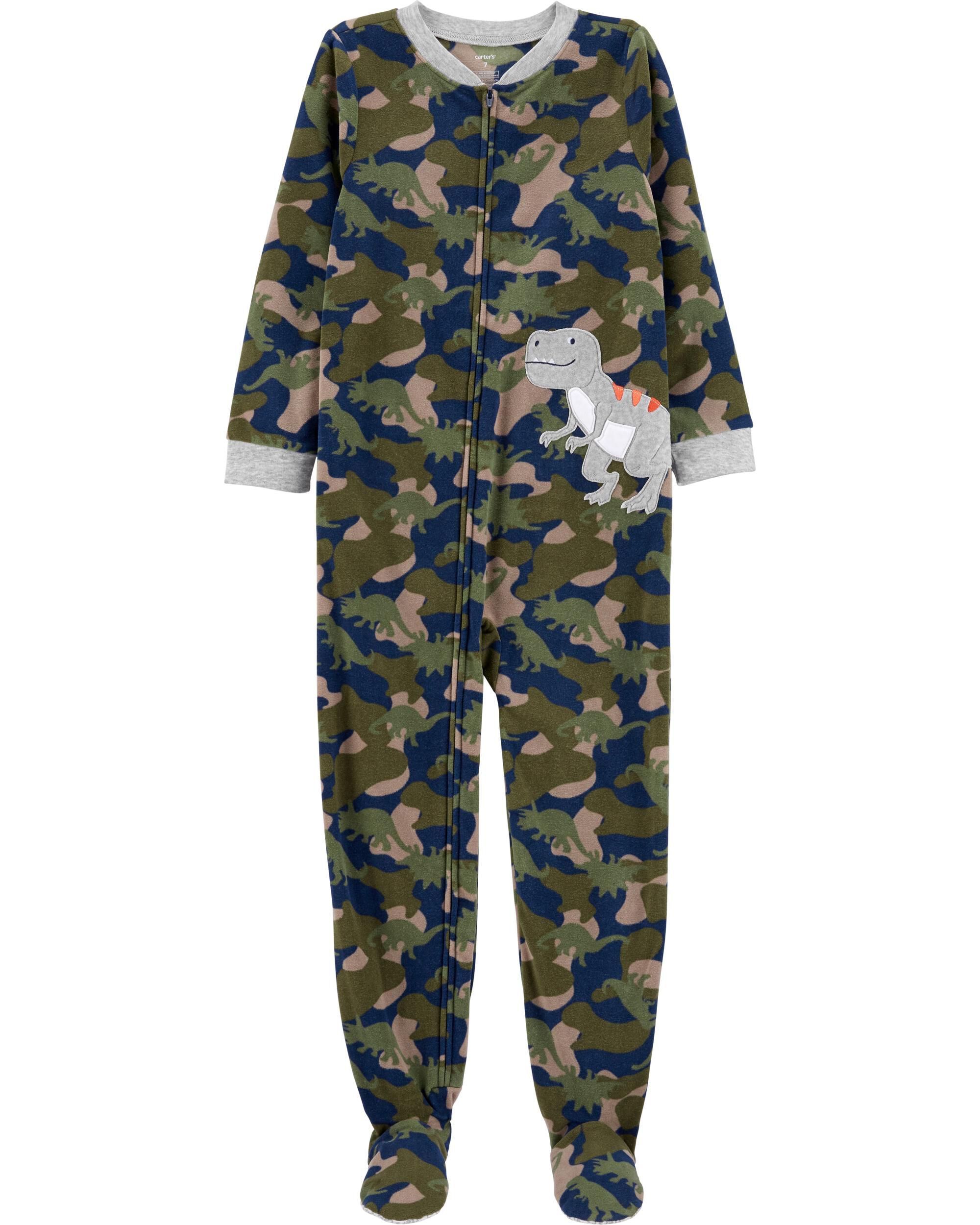 carters fleece dinosaur pajamas