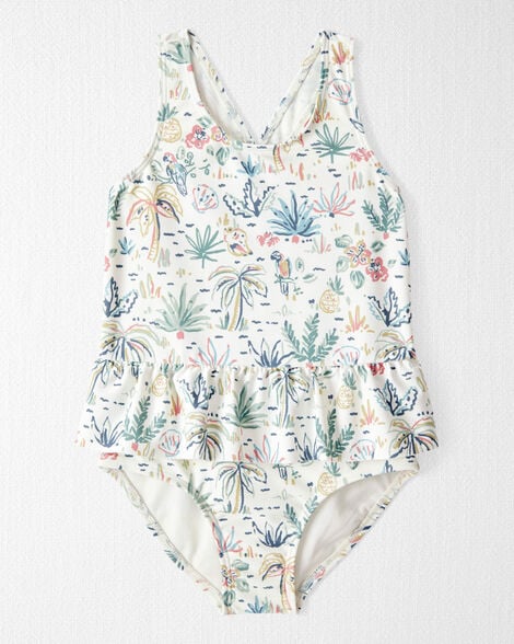  Product image 1 of Toddler Recycled Tropical Print Swimsuit