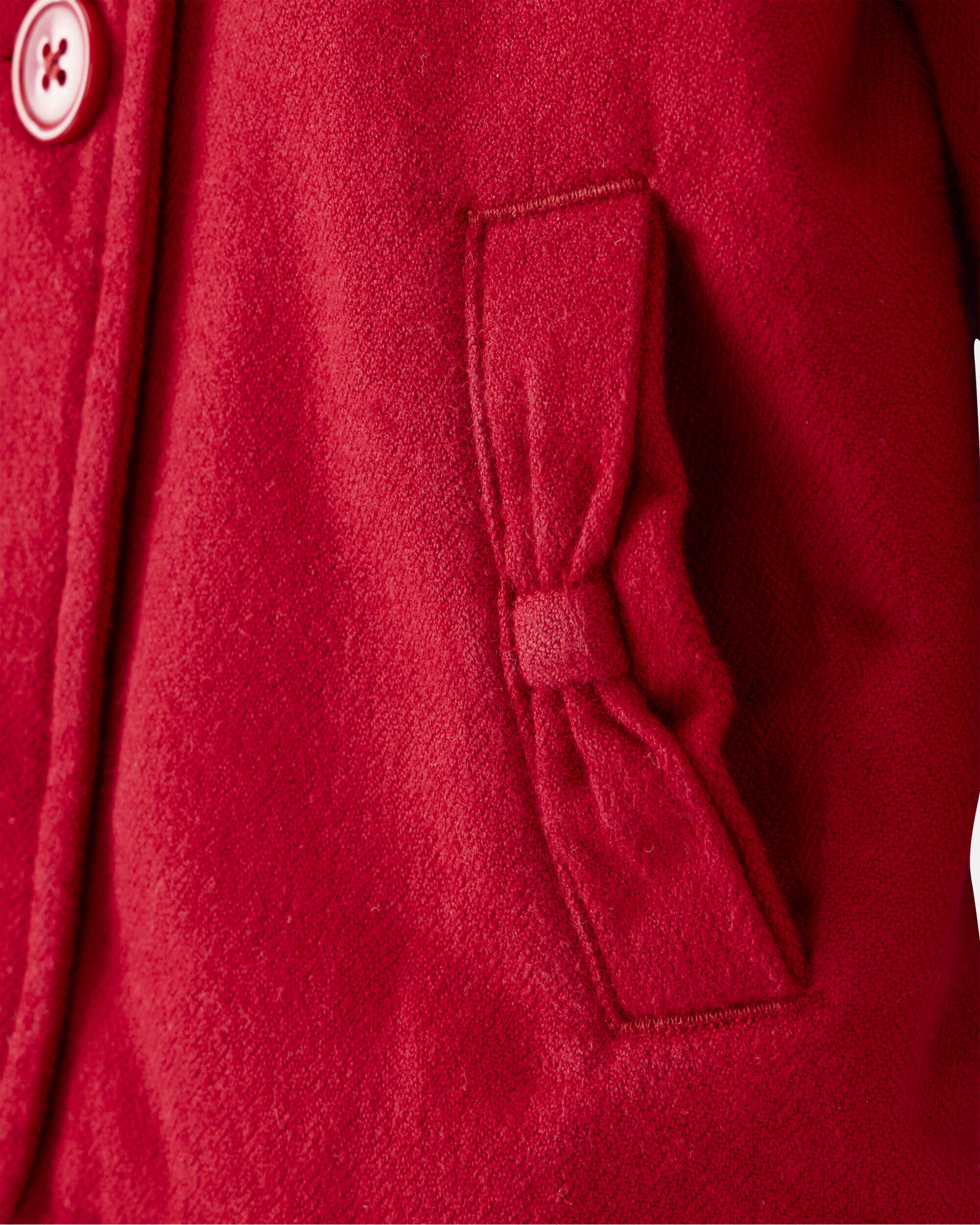 Toddler Girl Long-Sleeve Fashion Peacoat - Red