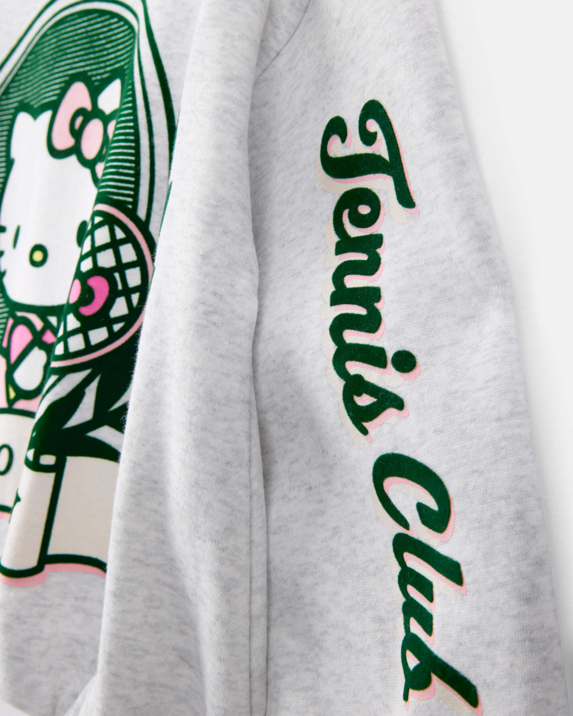 Girls Hello Kitty® Long-Sleeve Pullover Sweatshirt - Grey