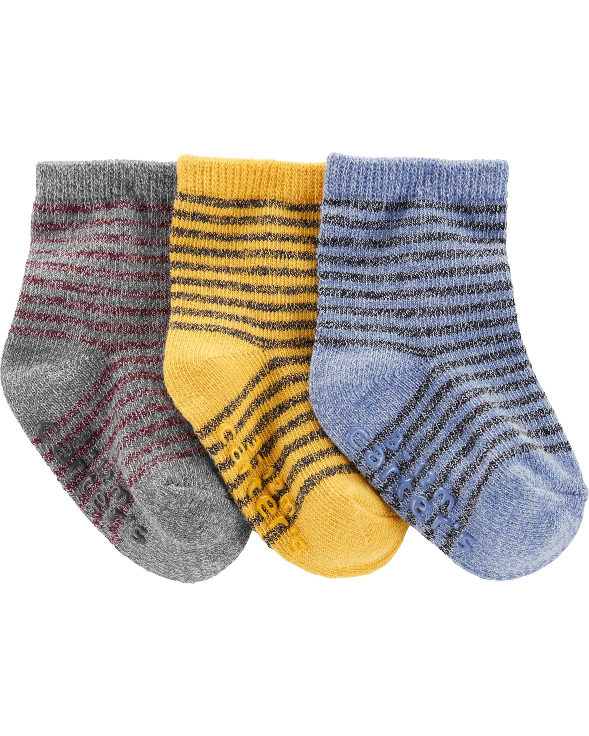 Carters Baby Boys 3-Pack Hi Socks